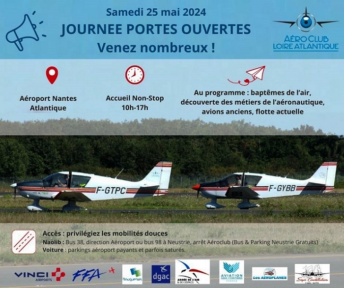 Journée "portes ouvertes" de l'Aéroclub de Loire-Atlantique - 25 Mai 2024